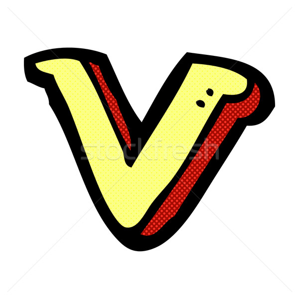 comic cartoon letter V Stock photo © lineartestpilot