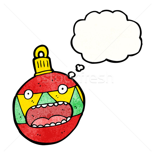 Stock photo: christmas bauble cartoon character