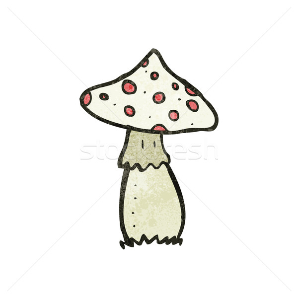 Cartoon champignon vénéneux texture main heureux dessin Photo stock © lineartestpilot