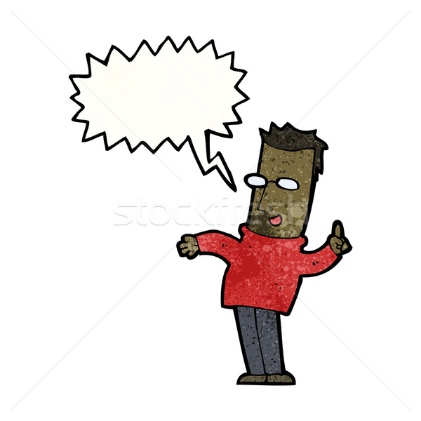cartoon man answering question Stock photo © lineartestpilot