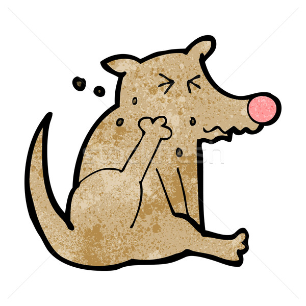 cartoon dog scratching Stock photo © lineartestpilot