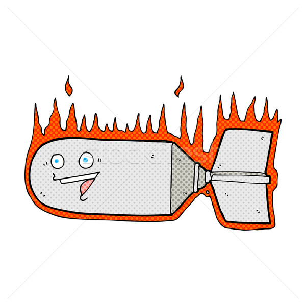 comic cartoon falling bomb Stock photo © lineartestpilot