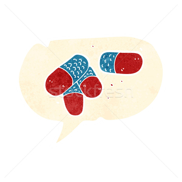 Desen animat bule de vorbire mână medical proiect artă Imagine de stoc © lineartestpilot
