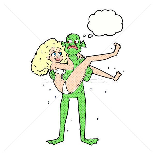 Cartoon marécage monstre femme fille [[stock_photo]] © lineartestpilot
