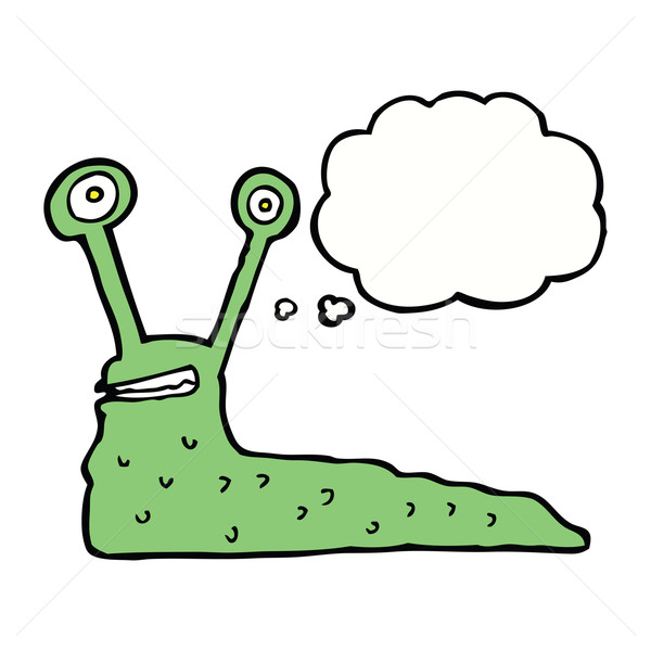 cartoon slug with thought bubble Stock photo © lineartestpilot