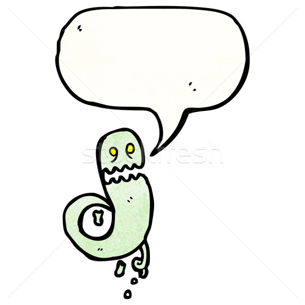Stock photo: ghost with speech bubble cartoon