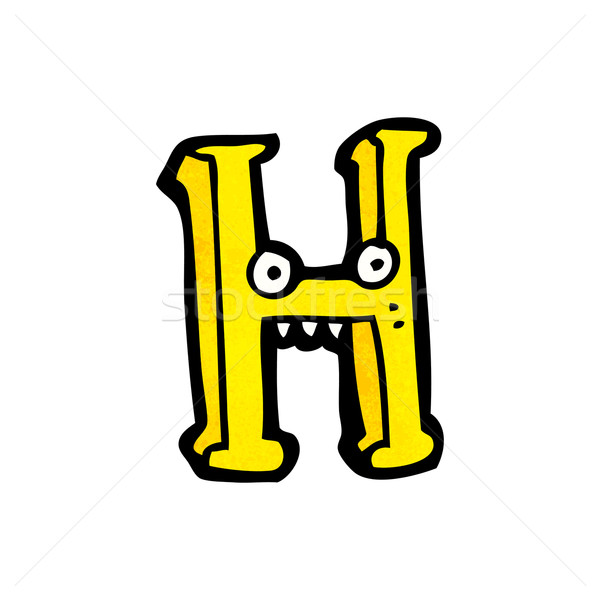 Cartoon lettre h art signe rétro dessin [[stock_photo]] © lineartestpilot
