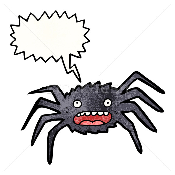 Desen animat păianjen retro textură izolat alb Imagine de stoc © lineartestpilot