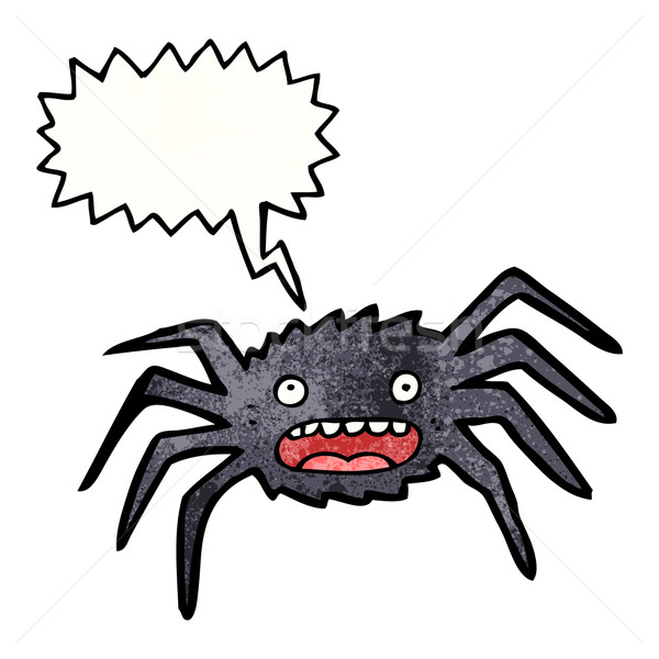 Stock foto: Karikatur · Spinne · Retro · Textur · isoliert · weiß