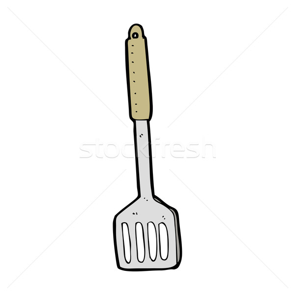 Cartoon keuken spatel hand ontwerp gek Stockfoto © lineartestpilot