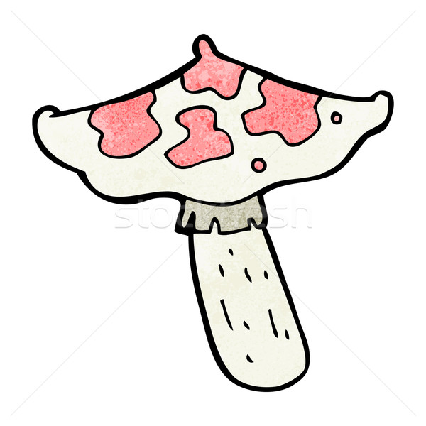 Cartoon поганка стороны дизайна Crazy гриб Сток-фото © lineartestpilot