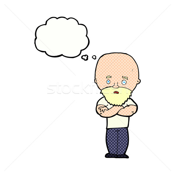cartoon shocked bald man with beard with thought bubble vector illustration © lineartestpilot (#5299428) | Stockfresh cartoon shocked bald man with beard with thought bubble vector illustration © lineartestpilot (#5299428) | Stockfresh