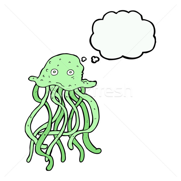 cartoon octopus with thought bubble Stock photo © lineartestpilot