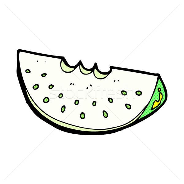 Dessinées cartoon melon tranche rétro Photo stock © lineartestpilot