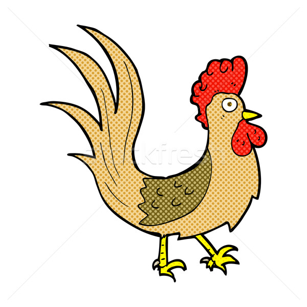 comic cartoon cockerel Stock photo © lineartestpilot