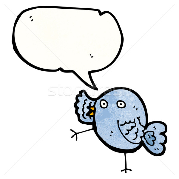 funny blue bird cartoon Stock photo © lineartestpilot