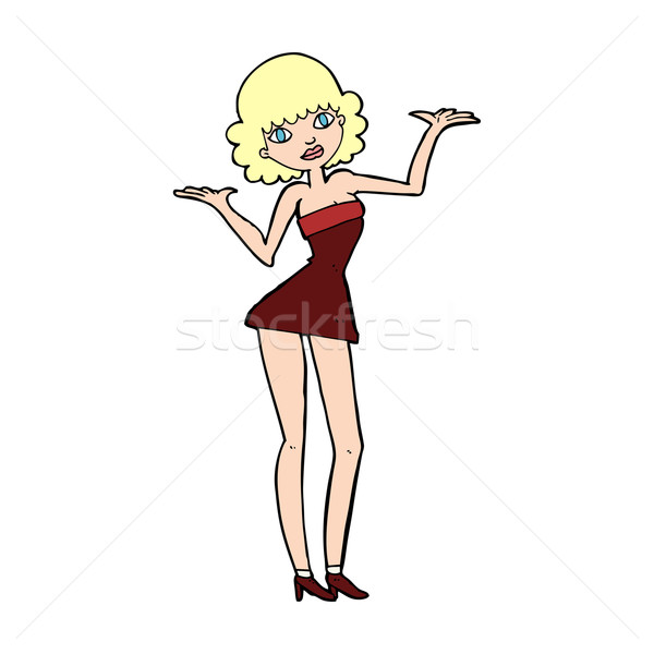 Cartoon donna abito da cocktail party design arte Foto d'archivio © lineartestpilot
