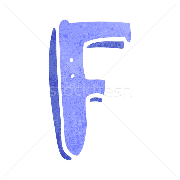 Cartoon буква f стороны дизайна знак письме Сток-фото © lineartestpilot
