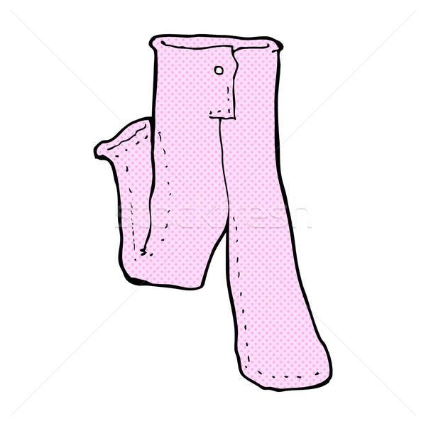 Komische cartoon paar roze pants retro Stockfoto © lineartestpilot