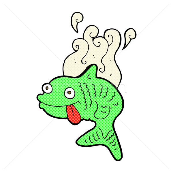 comic cartoon smelly fish Stock photo © lineartestpilot