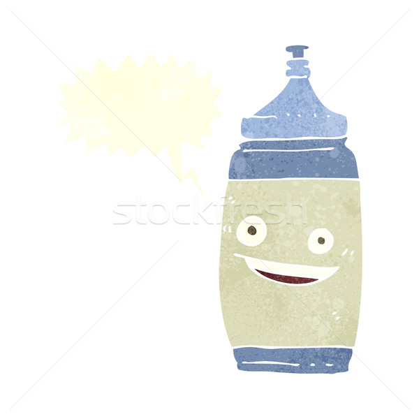 cartoon water bottle with speech bubble Stock photo © lineartestpilot
