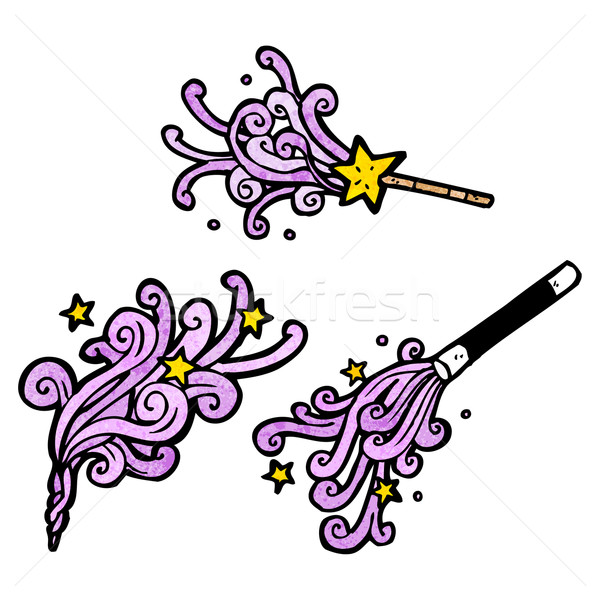 cartoon magic wands casting spells Stock photo © lineartestpilot