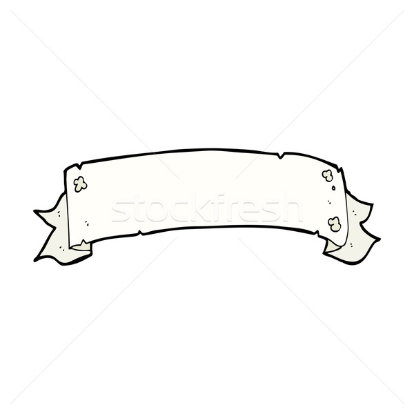 Heraldiek scroll banner cartoon hand ontwerp Stockfoto © lineartestpilot