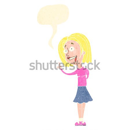 cartoon woman making Who Me? gesture Stock photo © lineartestpilot