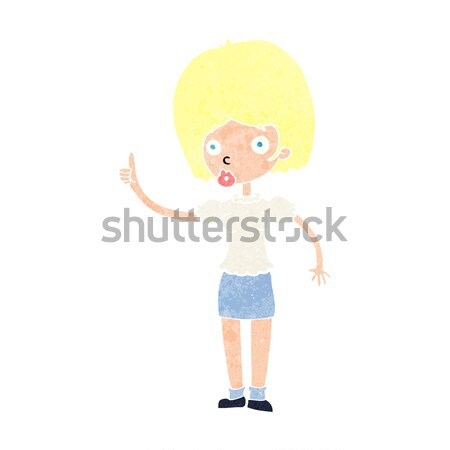 cartoon woman with hands on hips Stock photo © lineartestpilot