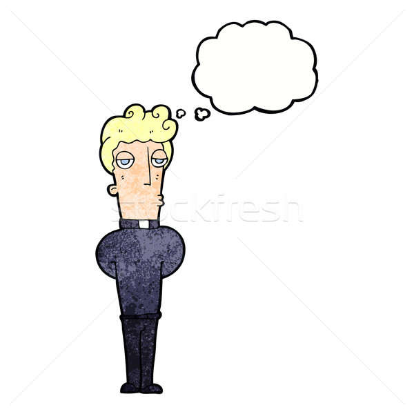 Cartoon sacerdote burbuja de pensamiento mano hombre diseno Foto stock © lineartestpilot