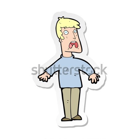 comic cartoon man sticking out tongue Stock photo © lineartestpilot