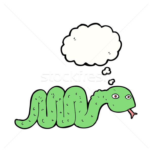 смешные Cartoon змеи мысли пузырь стороны дизайна Сток-фото © lineartestpilot