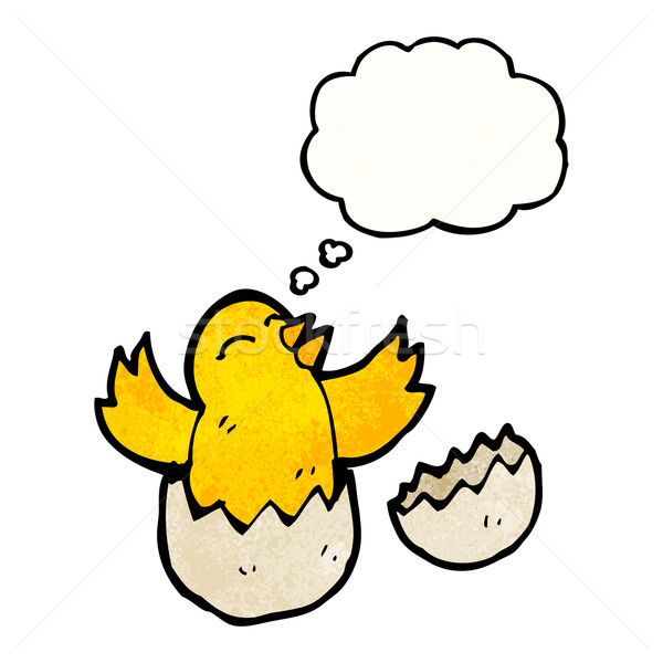 hatching chick with thought bubble Stock photo © lineartestpilot