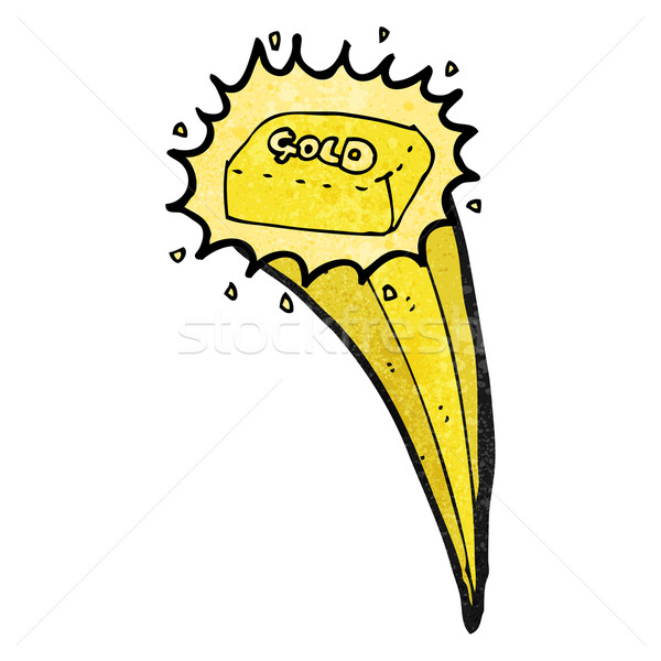 Goldbarren Karikatur bar Gold Retro cute Stock foto © lineartestpilot