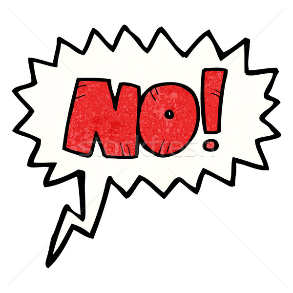 cartoon comic book No! shout Stock photo © lineartestpilot