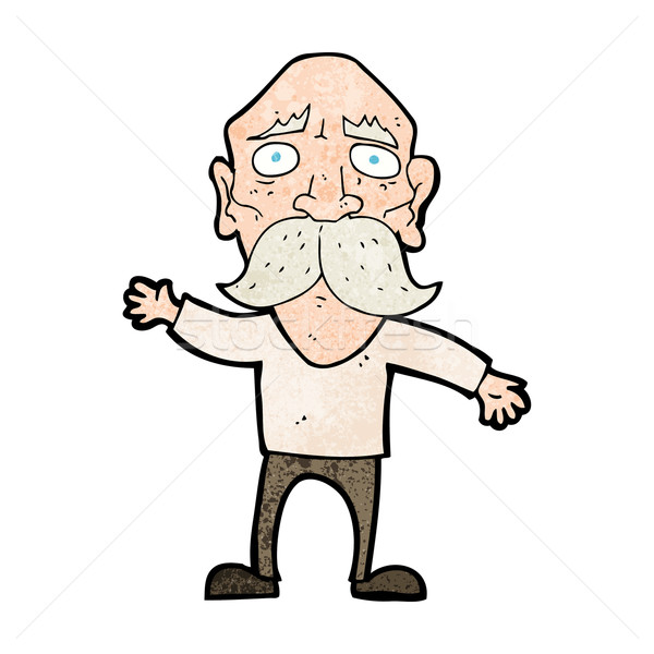 cartoon worried old man Stock photo © lineartestpilot