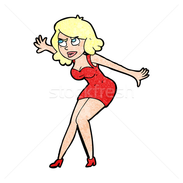 Cartoon femminile spy donna mano design Foto d'archivio © lineartestpilot