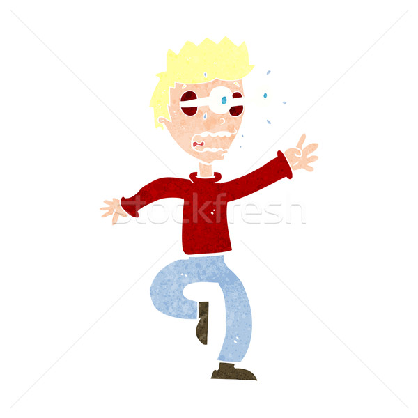 cartoon terrified man with eyes popping out Stock photo © lineartestpilot