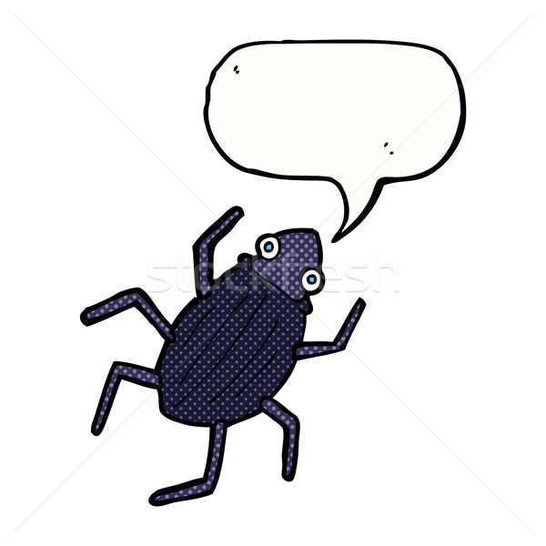 Karikatür böcek konuşma balonu el dizayn sanat Stok fotoğraf © lineartestpilot