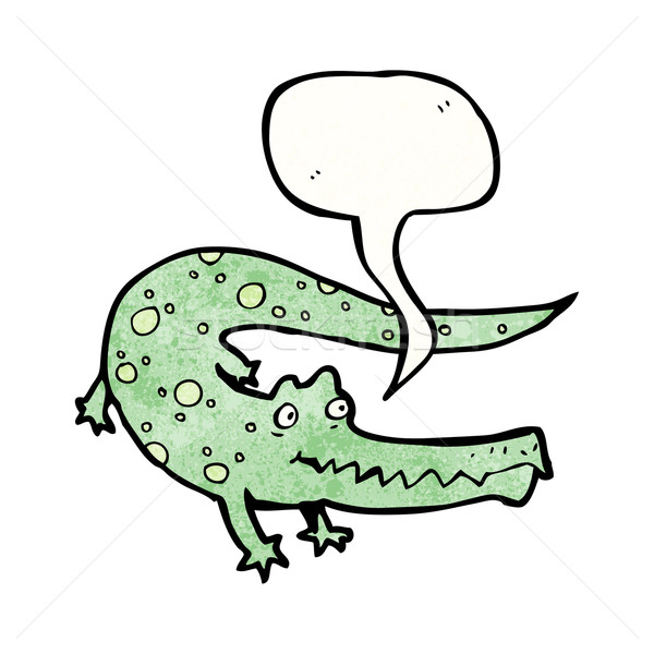Cartoon крокодила текстуры стороны счастливым рисунок Сток-фото © lineartestpilot