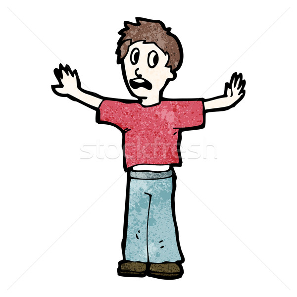 frightened boy stopping argument Stock photo © lineartestpilot