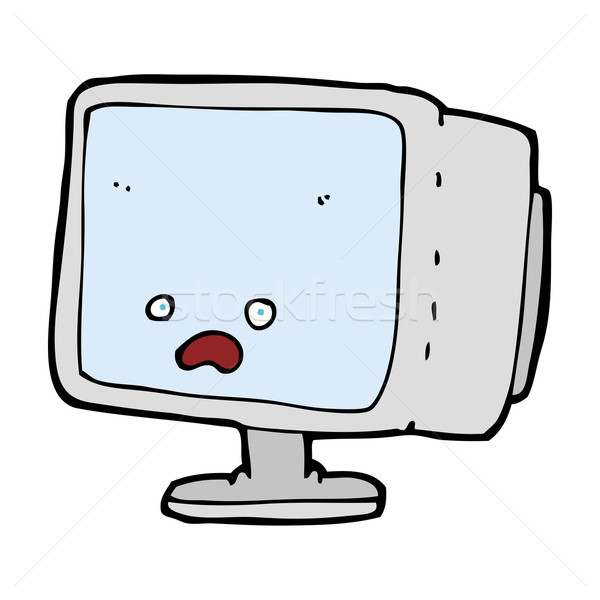 Cartoon pantalla del ordenador ordenador diseno arte Screen Foto stock © lineartestpilot
