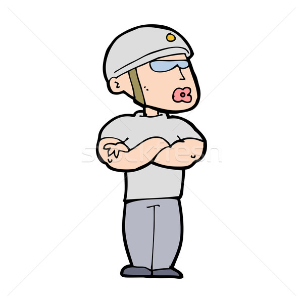 Stock photo: cartoon security guard