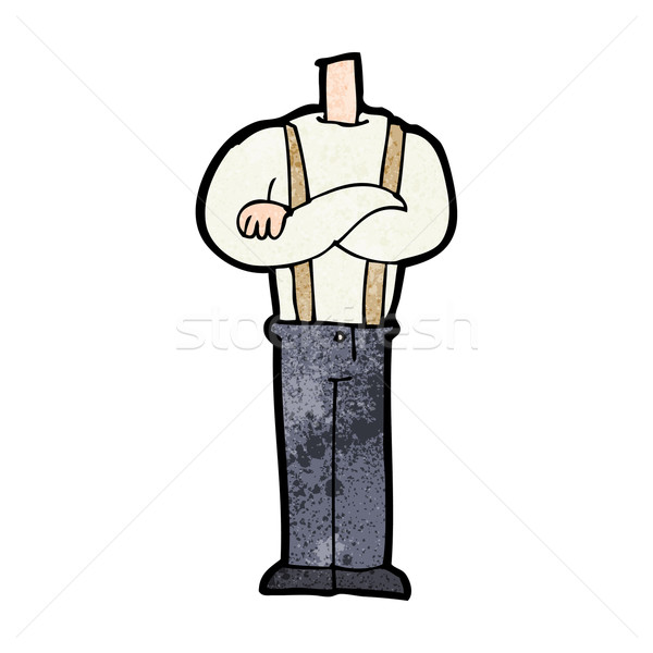 cartoon body with folded arms (mix and match cartoons or add own Stock photo © lineartestpilot