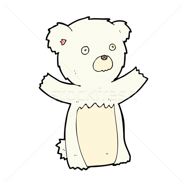 Fumetto cartoon orso polare retro Foto d'archivio © lineartestpilot
