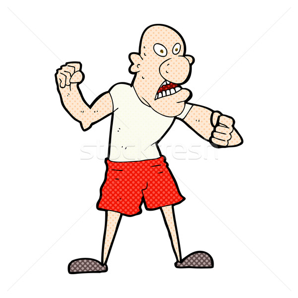 Stock photo: comic cartoon violent man