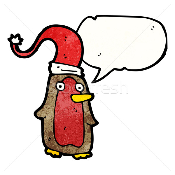 cartoon robin with speech bubble Stock photo © lineartestpilot