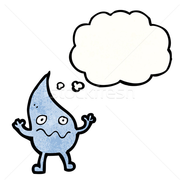 Cartoon gota de agua triste retro globo dibujo Foto stock © lineartestpilot