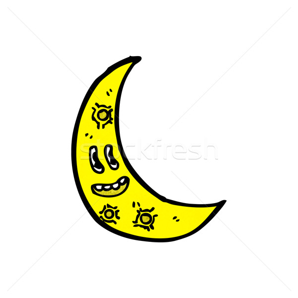 Cartoon луна искусства ретро смешные Сток-фото © lineartestpilot