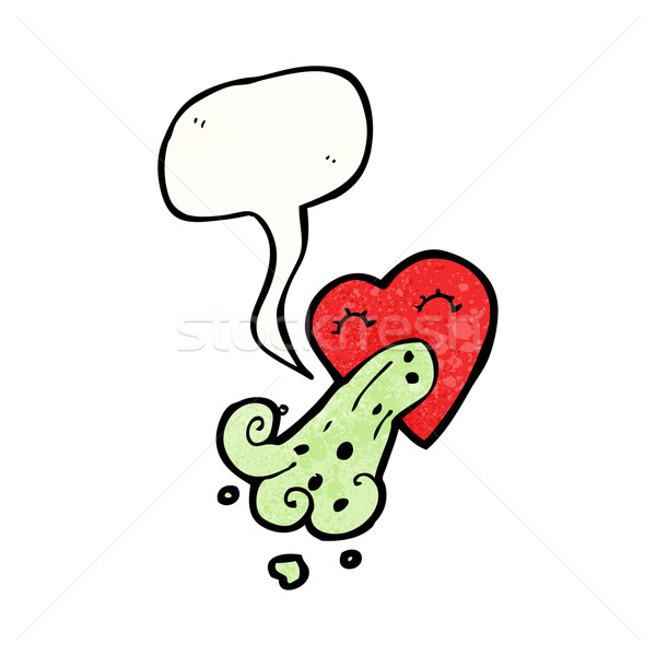 Amor enfermos corazón Cartoon retro textura Foto stock © lineartestpilot